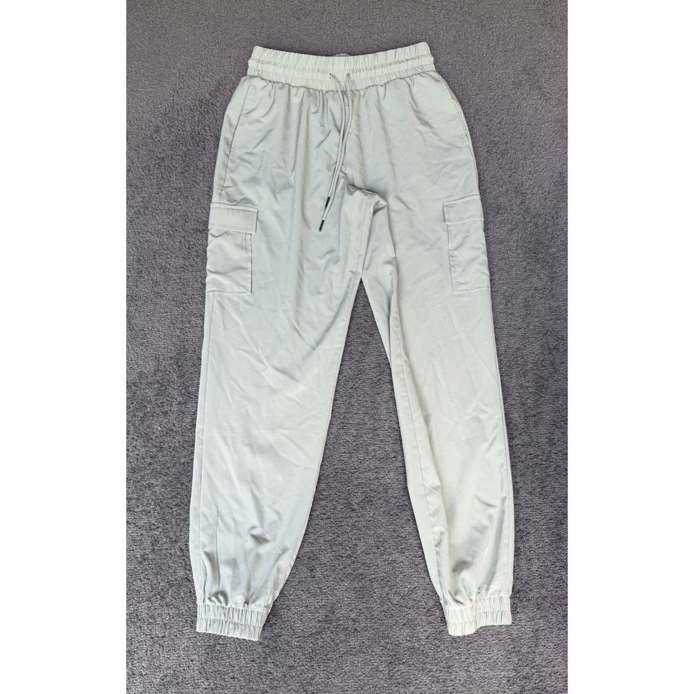 Hippie Rose Sage Green Cargo Jogger Pants Elastic Waist Juniors Medium HF3W60580